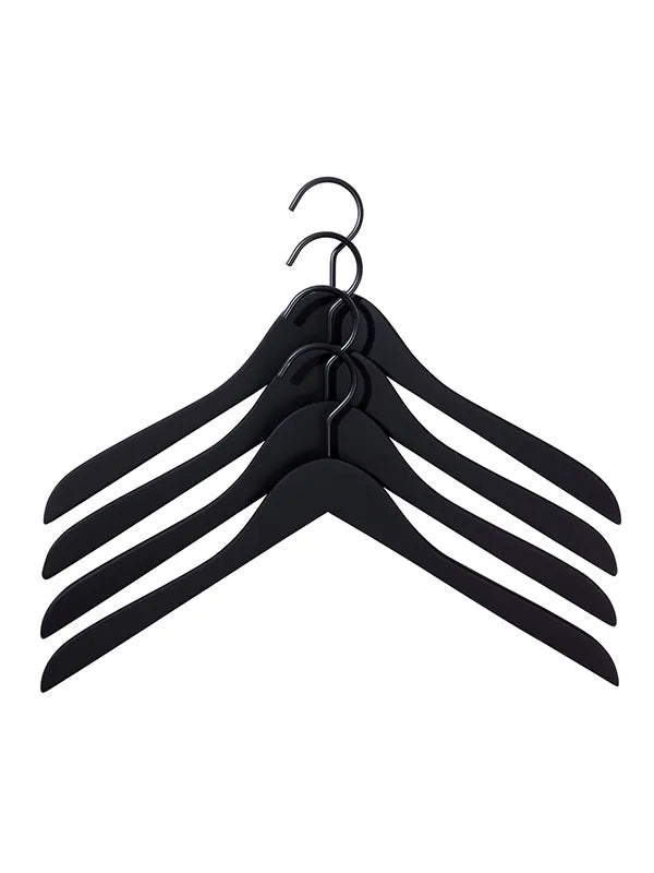 Soft Coat Hanger 4 stk. fra Hay - Slim / Sort - Jacobsen Plus