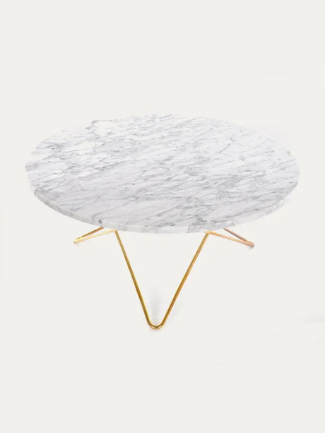 O Table i marmor fra OX Denmarq - Messing / Hvid marmor - Jacobsen Plus