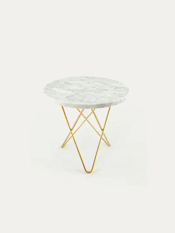 Mini O Table fra OX Denmarq - Messing / Hvid marmor - Jacobsen Plus