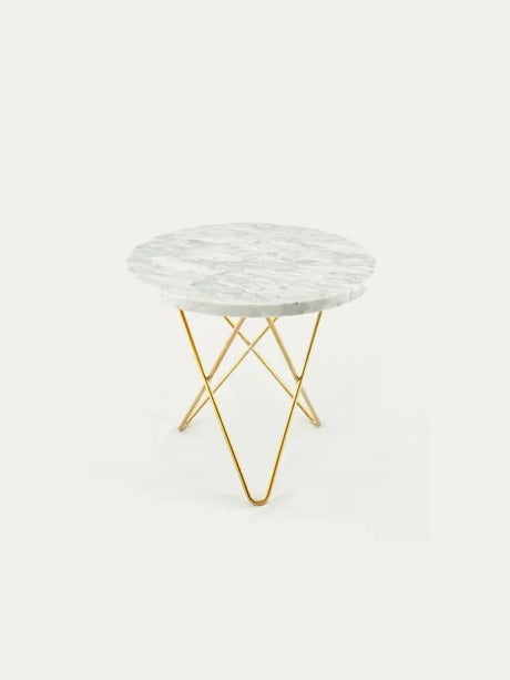 Mini O Table fra OX Denmarq - Messing / Hvid marmor - Jacobsen Plus