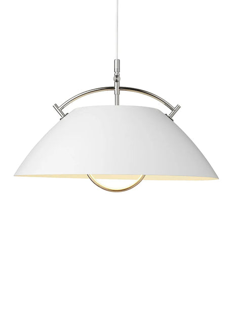 HJW37 Pendel u. Hejs af Hans J. Wegner - Hvid - Nikkel - Jacobsen Plus