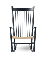 J16 Gyngestol af Hans J. Wegner - Eg sort lakeret-Naturflet - Jacobsen Plus