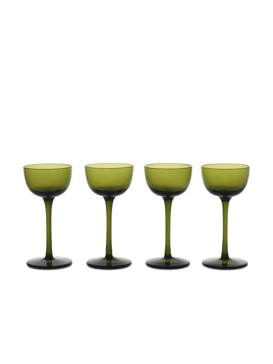 Host Liqueur Glasses, sæt á 4 stk. fra Ferm Living - Moss Green - Jacobsen Plus