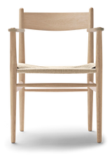 CH37 Stolen af Hans J. Wegner - Eg / Hvidolie / Natur - Jacobsen Plus