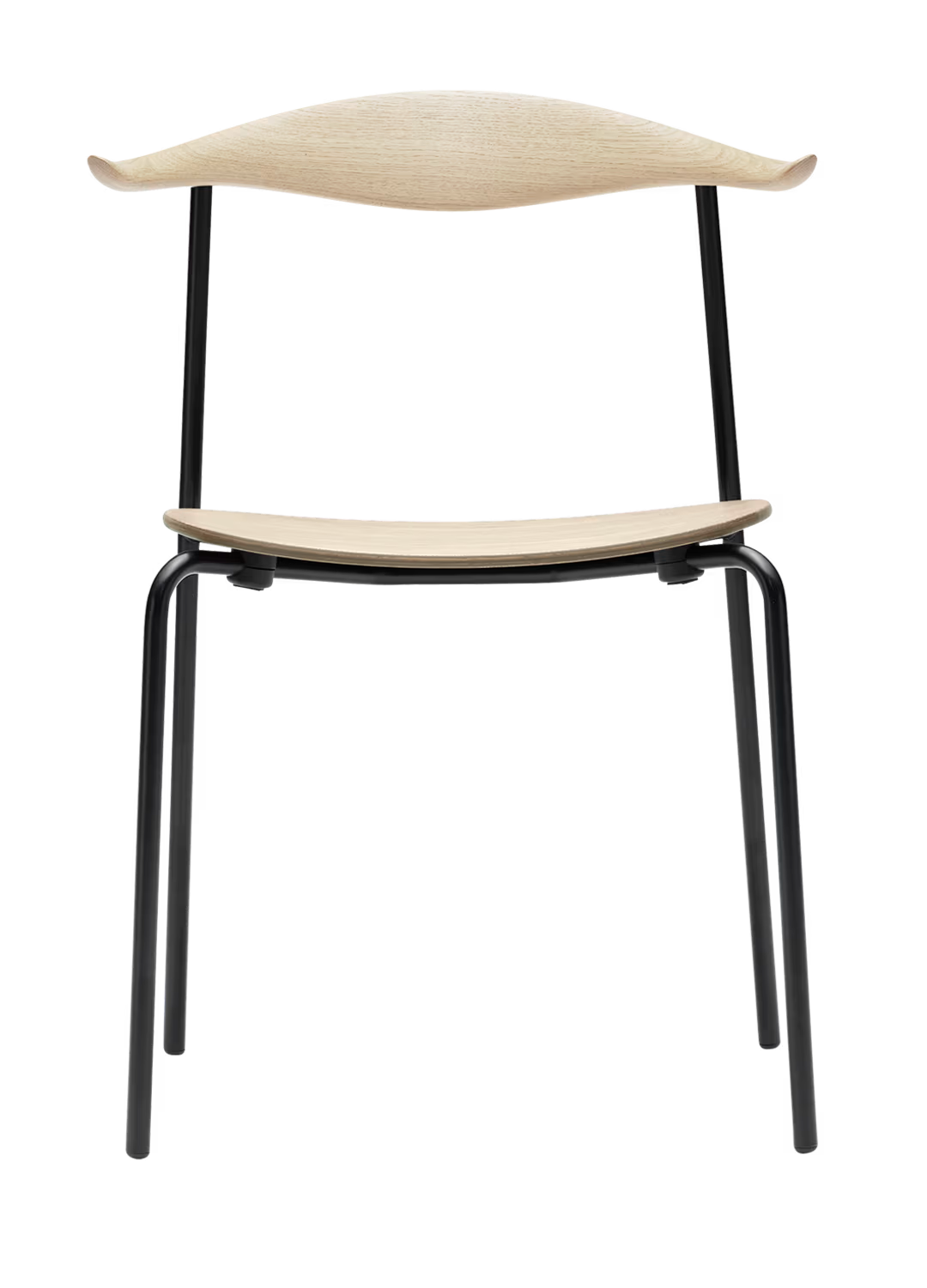 CH88T af Hans J. Wegner - Hvidolie / Sort pulverlakeret stål / Eg - Jacobsen Plus