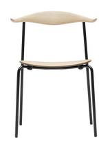 CH88T af Hans J. Wegner - Hvidolie / Sort pulverlakeret stål / Eg - Jacobsen Plus