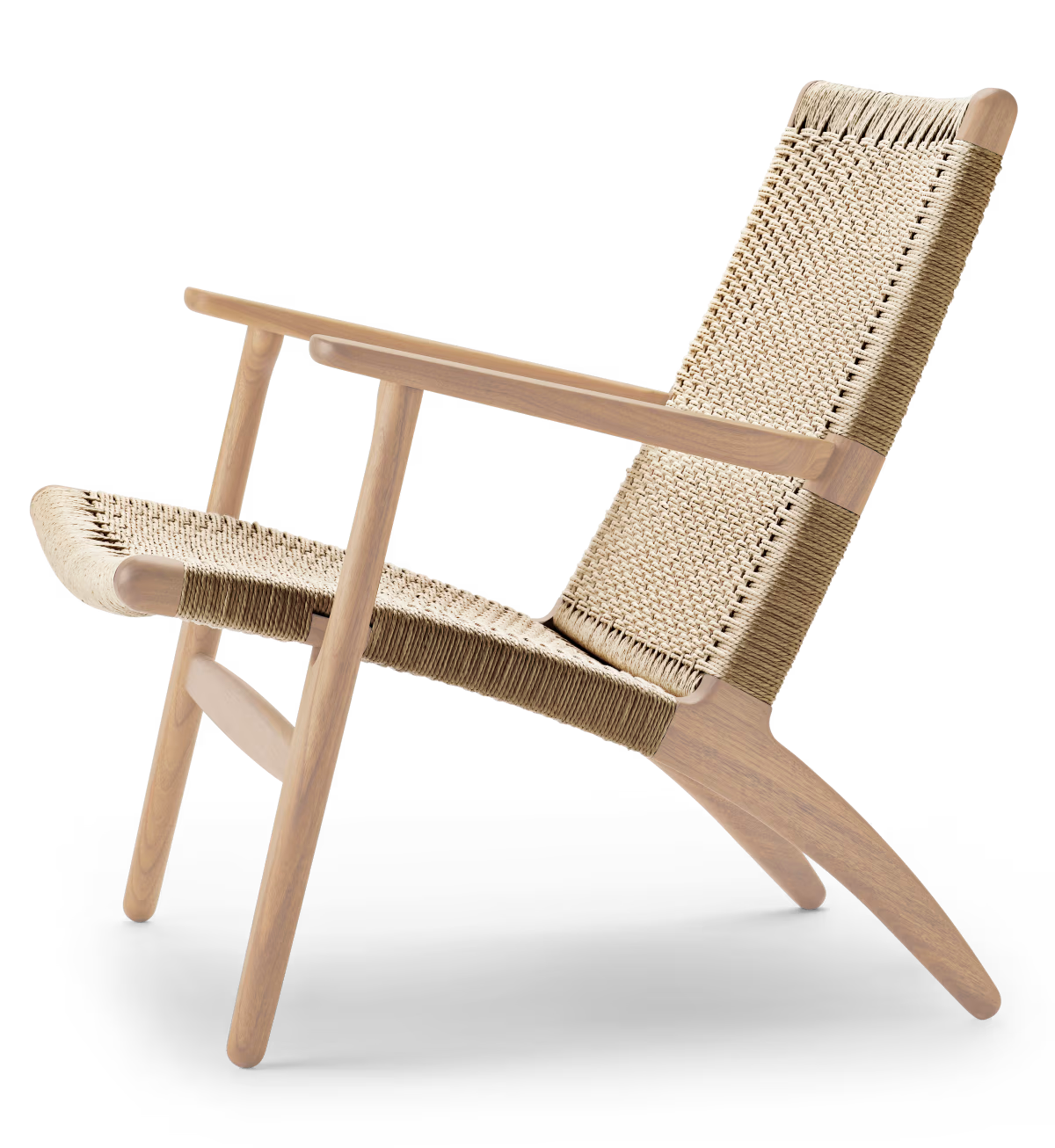 CH25 Loungestol, eg hvidolie af Hans J. Wegner