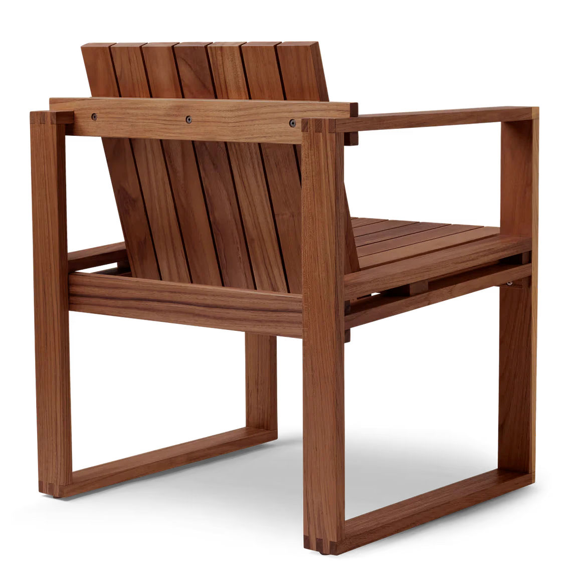 BK11 udendørs loungestol, olieret teak inkl. charcoal hynde fra Carl Hansen & Søn