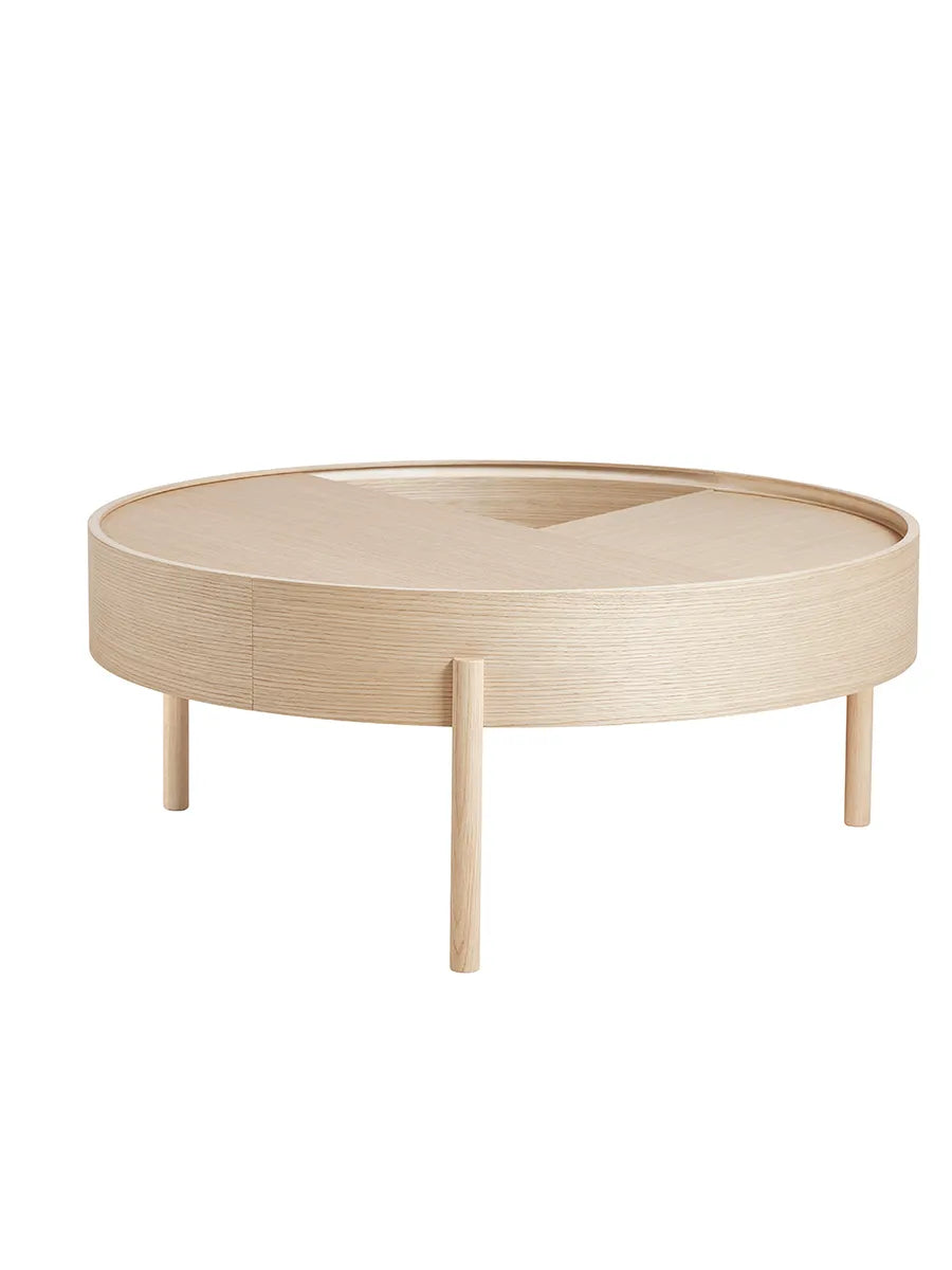 Arc Coffee Table, Ø 89 cm fra Woud - White pigmented ash - Jacobsen Plus