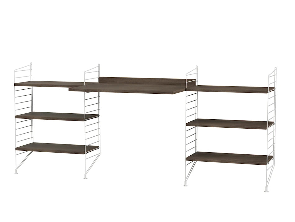 Kontor, bundle D fra String - Hvid - valnød - Jacobsen Plus