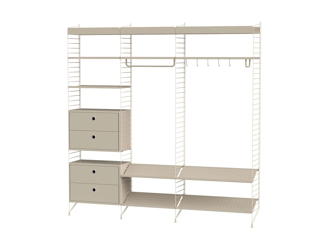 Hallway P, entréreol fra String Furniture - Beige - beige - Jacobsen Plus