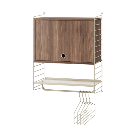 Hallway V, entréreol fra String Furniture - Beige - valnød - Jacobsen Plus