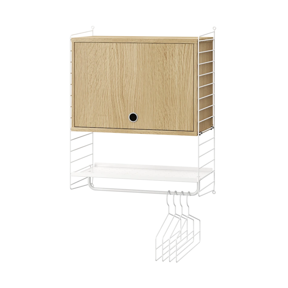 Hallway V, entréreol fra String Furniture - Hvid - eg - Jacobsen Plus