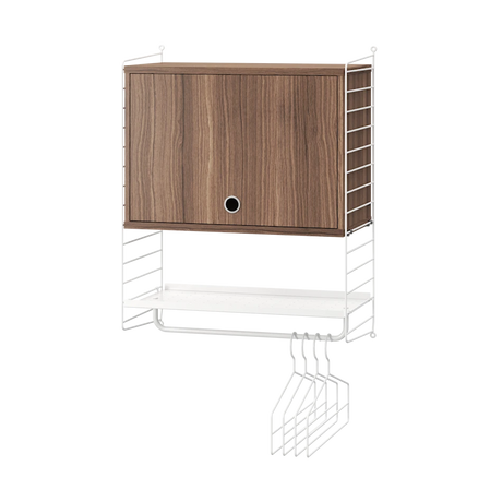 Hallway V, entréreol fra String Furniture - Hvid - valnød - Jacobsen Plus