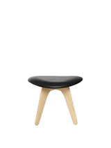 Slab Ottoman fra Tom Dixon - Natural Oak - Black Leather - Jacobsen Plus