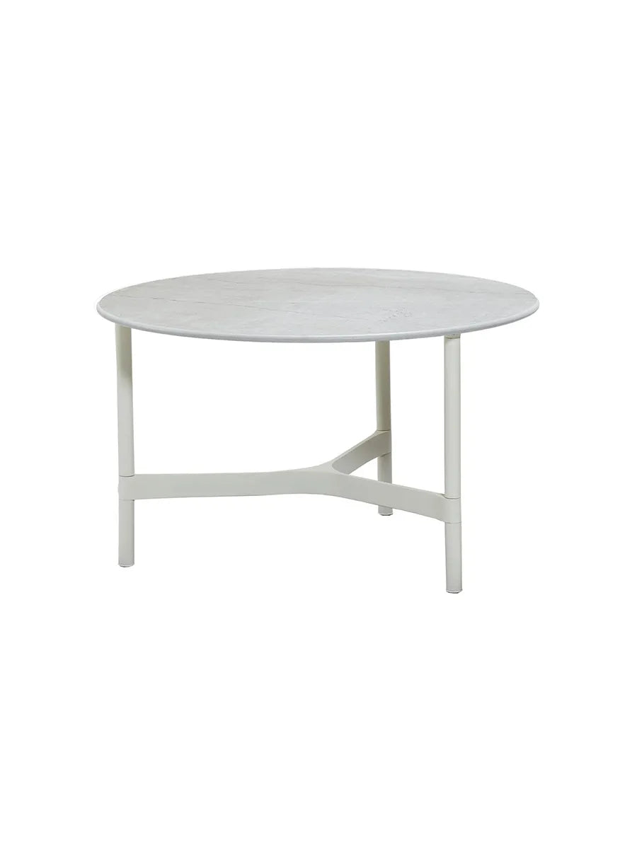 Twist Sofabord, medium fra Cane-line - White / Grey (keramik) - Jacobsen Plus
