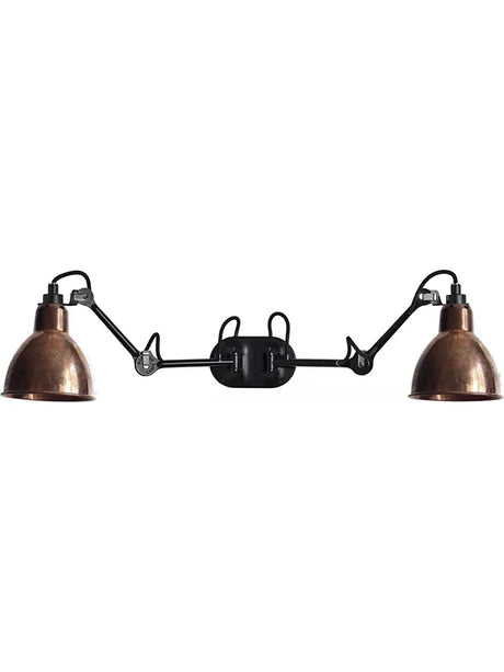 Nr. 204 Dobbelt Væglampe fra Lampe Gras - Rå kobber - Jacobsen Plus