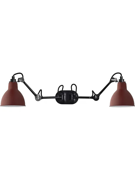 Nr. 204 Dobbelt Væglampe fra Lampe Gras - Rød - Jacobsen Plus