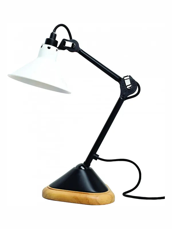 Nr. 207 bordlampe fra Lampe Gras - Sort stel / Mathvid -  conic skærm - Jacobsen Plus
