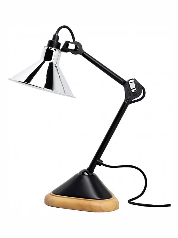 Nr. 207 bordlampe fra Lampe Gras - Sort stel / Krom -  -  conic skærm - Jacobsen Plus
