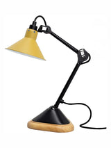 Nr. 207 bordlampe fra Lampe Gras - Sort stel / Gul -  conic skærm - Jacobsen Plus
