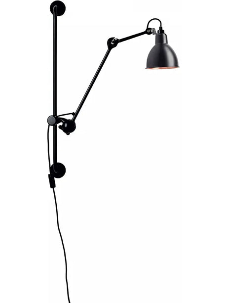 Nr. 210 væglampe fra Lampe Gras - Sort-kobber inderside - Jacobsen Plus