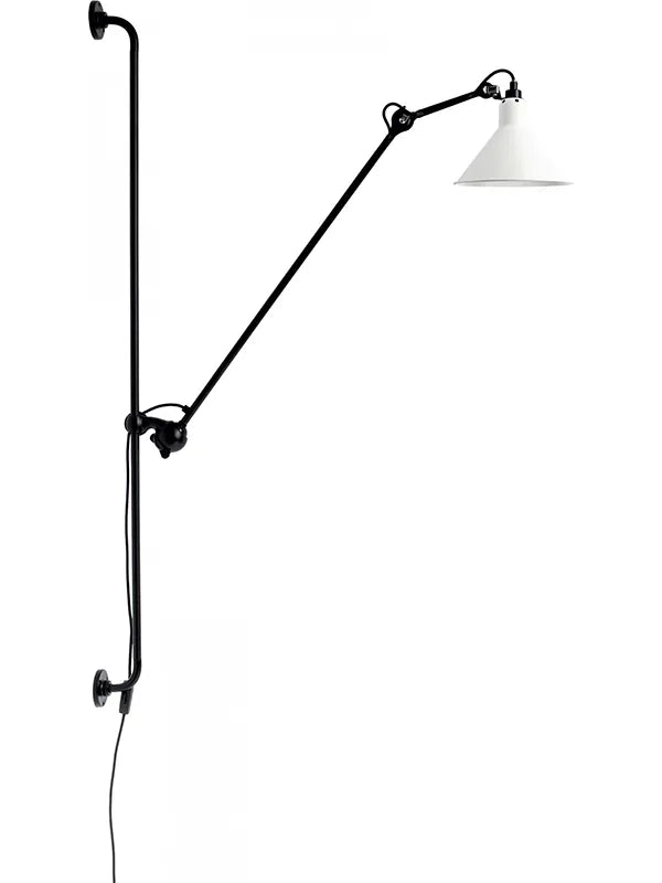 Nr. 214 væglampe fra Lampe Gras - Sort stel / Mathvid - Jacobsen Plus