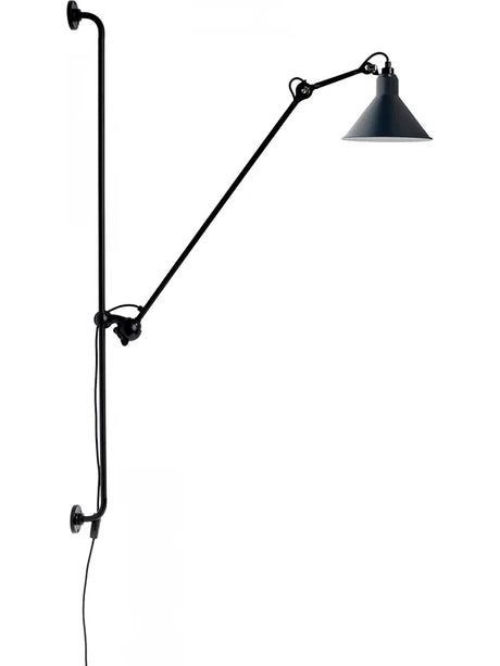 Nr. 214 væglampe fra Lampe Gras - Sort stel / Blå - Jacobsen Plus