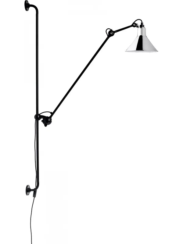 Nr. 214 væglampe fra Lampe Gras - Sort stel / Krom - Jacobsen Plus