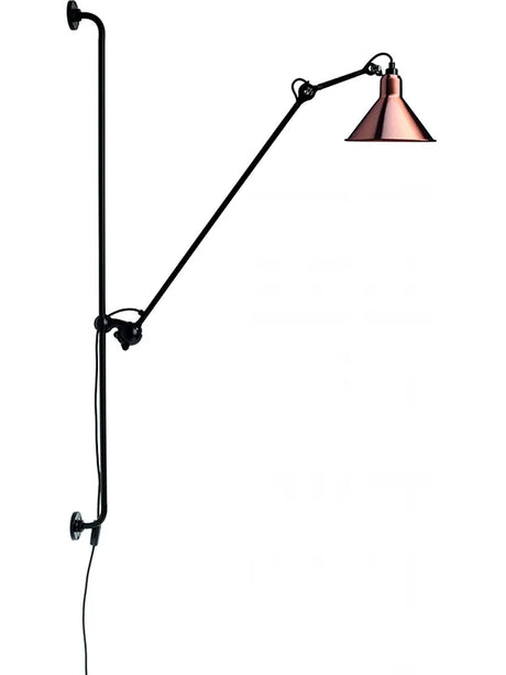 Nr. 214 væglampe fra Lampe Gras - Sort stel / Kobber - Jacobsen Plus