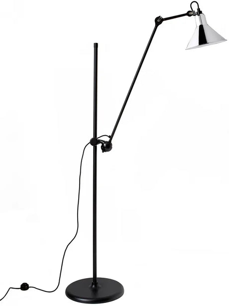 Nr. 215 gulvlampe fra Lampe Gras - Sort stel / Krom - Jacobsen Plus
