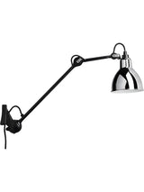 Nr. 222 væglampe fra Lampe Gras - Sort stel / Krom - Jacobsen Plus