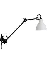 Nr. 222 væglampe fra Lampe Gras - Sort stel / Matteret glas - Jacobsen Plus