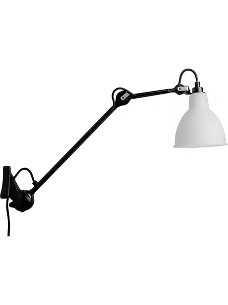 Nr. 222 væglampe fra Lampe Gras - Sort stel / Matteret glas - Jacobsen Plus