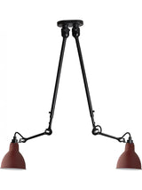 Nr. 302 dobbelt loftlampe fra Lampe Gras - Rød - Jacobsen Plus