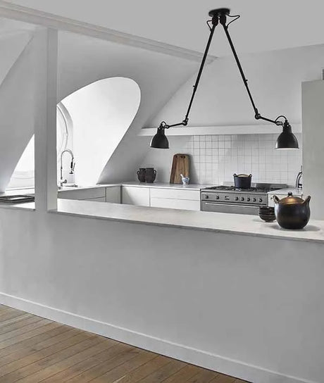 Nr. 302 dobbelt loftlampe fra Lampe Gras - Sort - Jacobsen Plus