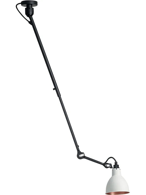 Nr. 302 loftlampe fra Lampe Gras - Mathvid-kobber inderside - Jacobsen Plus