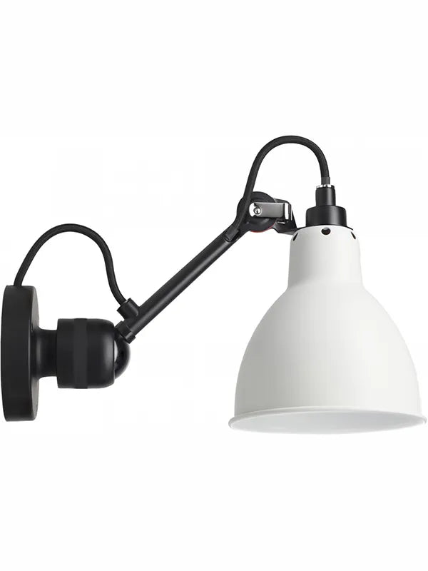 Nr. 304 væglampe fra Lampe Gras - Sort stel / Mathvid - Jacobsen Plus