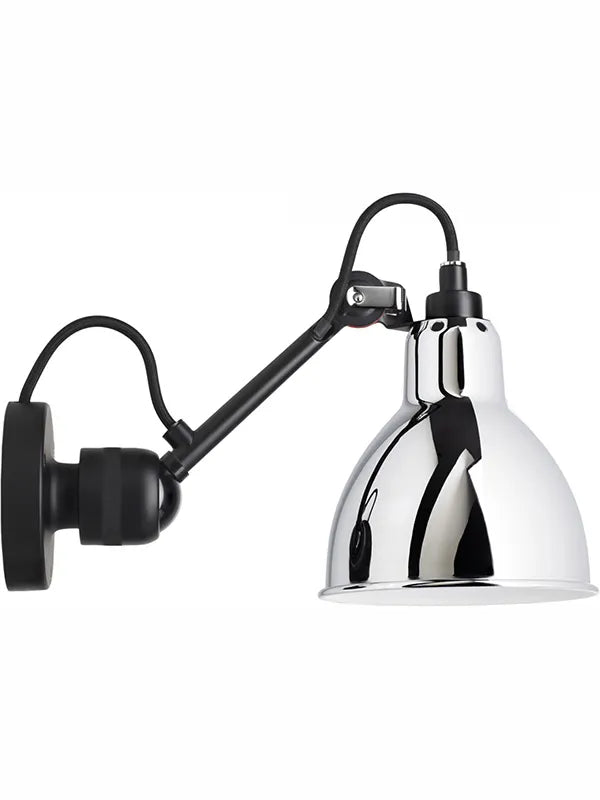 Nr. 304 væglampe fra Lampe Gras - Sort stel / Krom - Jacobsen Plus