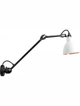 Nr. 304 L40 væglampe fra Lampe Gras - Sort stel / Mathvid-kobber inderside - Jacobsen Plus