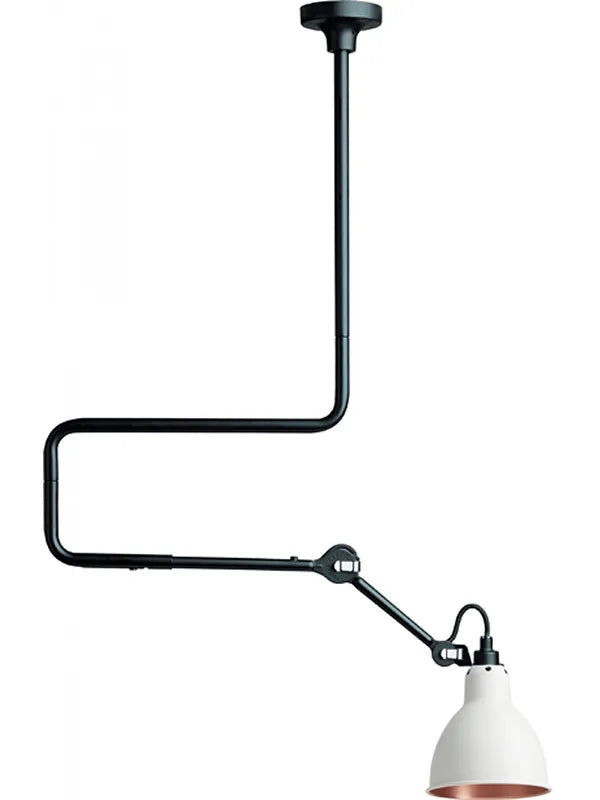 Nr. 312 loftlampe fra Lampe Gras - Mathvid-kobber inderside - Jacobsen Plus