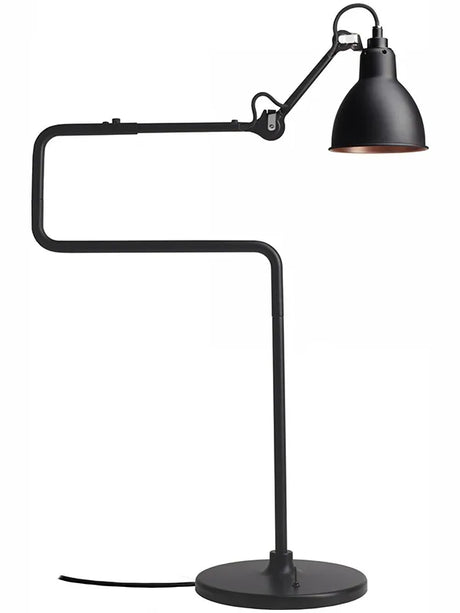Nr. 317 bordlampe fra Lampe Gras - Sort-kobber inderside - Jacobsen Plus