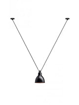 Nr. 323L Loftlampe fra Lampe Gras - Sort-kobber inders. - rund skærm - Jacobsen Plus