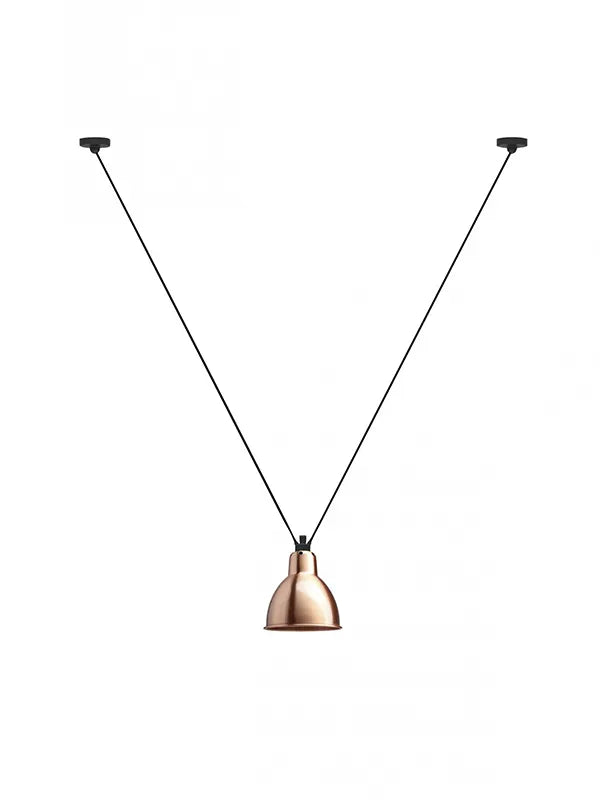 Nr. 323L Loftlampe fra Lampe Gras - Kobber - rund skærm - Jacobsen Plus