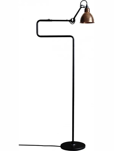 Nr. 411 gulvlampe fra Lampe Gras - Rå kobber - Jacobsen Plus