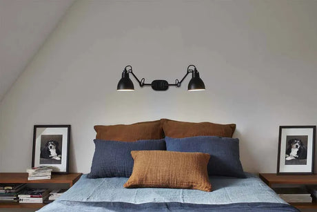 Nr. 204 Dobbelt Væglampe fra Lampe Gras - Sort - Jacobsen Plus