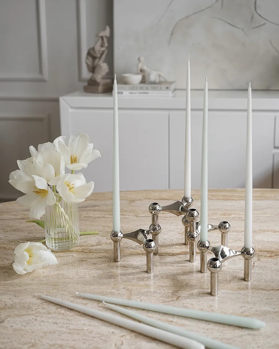 Kertelys til Nagel Lysestage, white fra STOFF Nagel