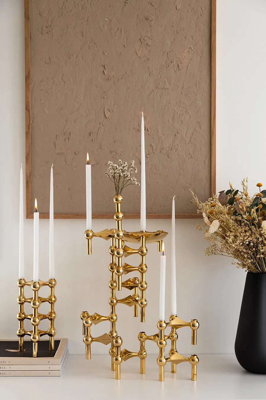 Kertelys til Nagel Lysestage, white fra STOFF Nagel