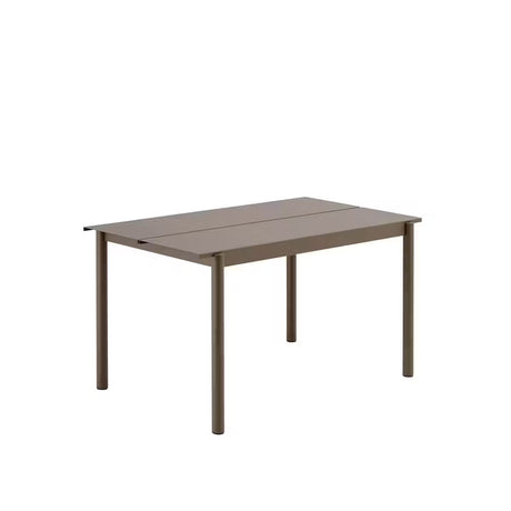 Linear Steel Table, 140x75 cm fra Muuto - Taupe - Jacobsen Plus