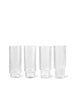 Ripple Long Drink Glasses Clear, sæt á 4 fra Ferm Living